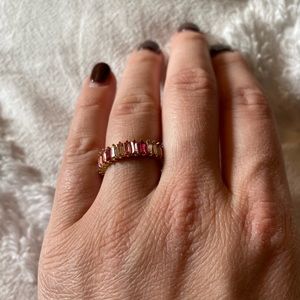 BaubleBar Mini Alidia Ring Pink Ombre